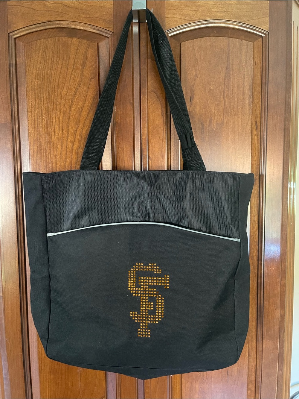 SF Giants Black Tote Bag with Gold Stud Logo - Bags